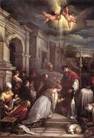 Bassano, Jacopo - St valentine Baptizing St Lucilla